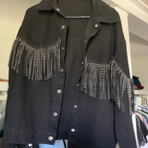 Black Fringe Jacket